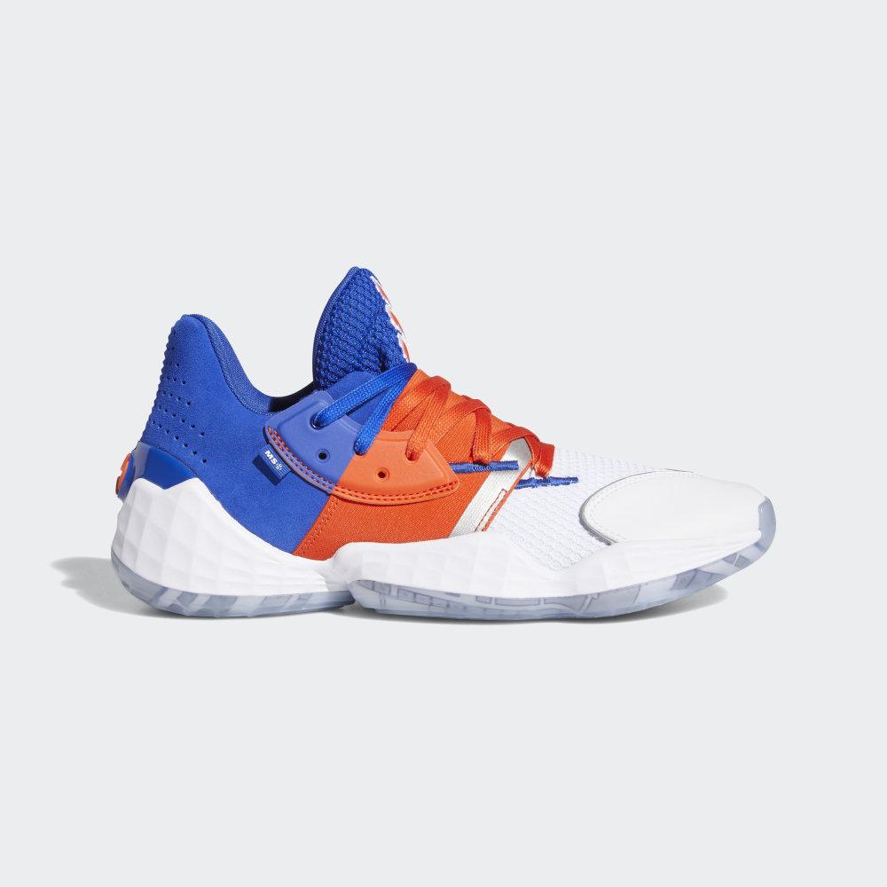 Adidas Men's Harden Vol. 4 Basketball Shoes Blue/Orange/White Ireland FV4227